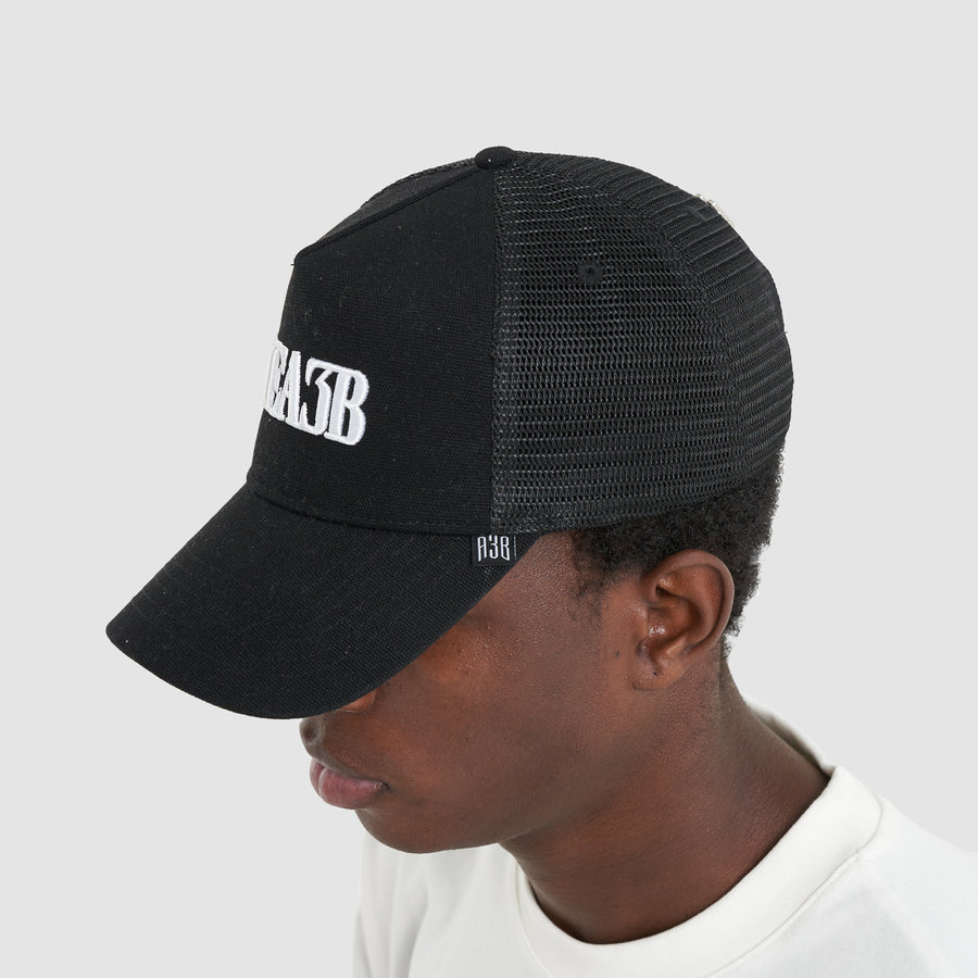 HET A3B LOGO TRUCKERCAP - ZWART