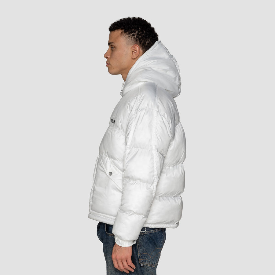 DNA PUFFER JACKET FROSTED (HOODED) - WHITE