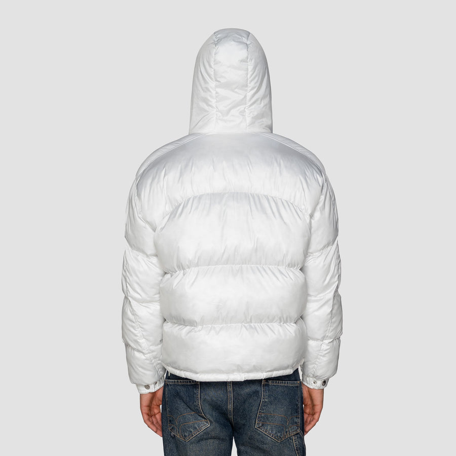 DNA PUFFER JACKET FROSTED (HOODED) - WHITE