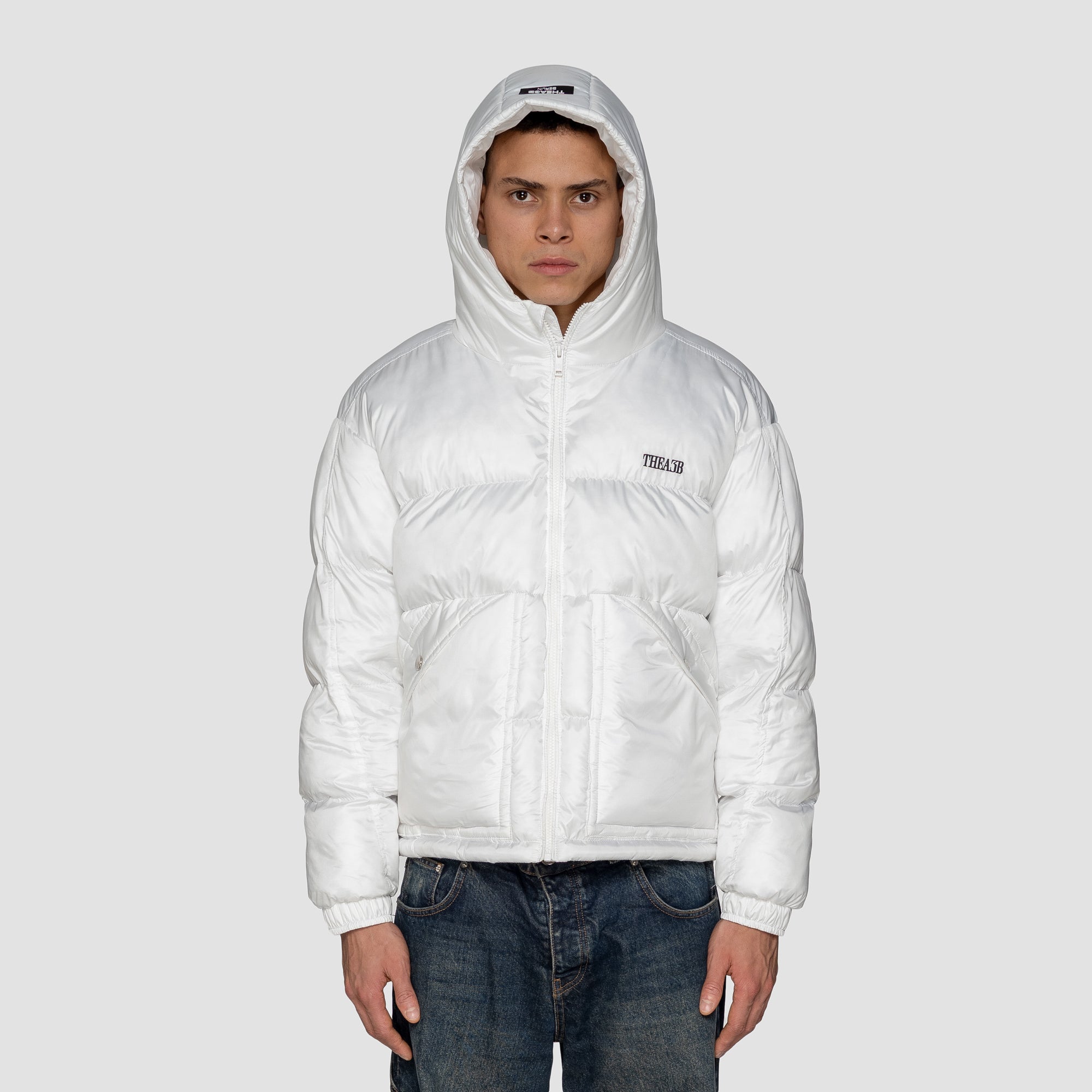 DNA PUFFER JACKET FROSTED (HOODED) - WHITE