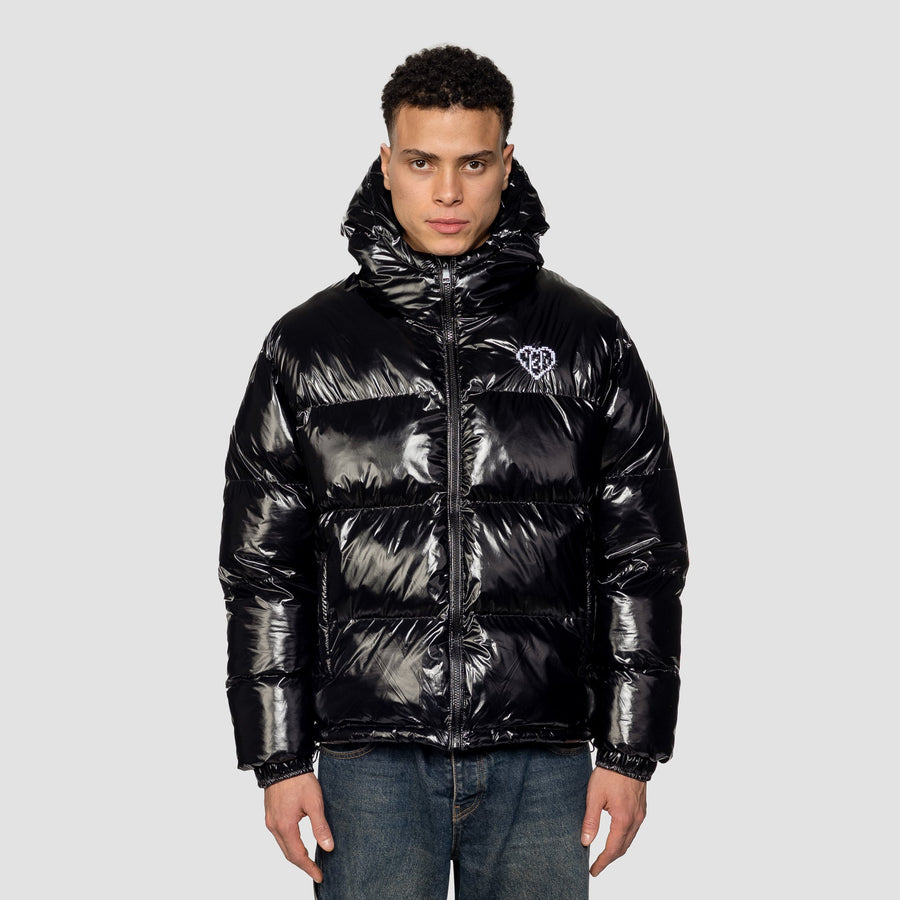 VERS LOGO PUFFER (KAP) - ZWART