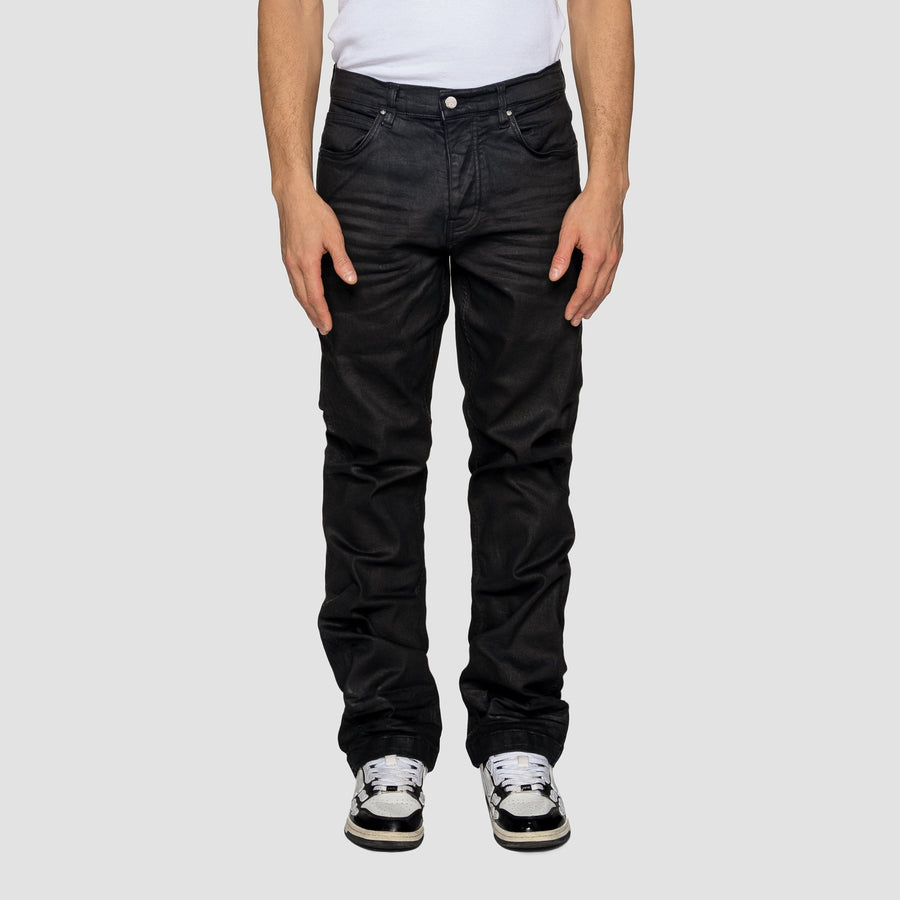 FLARED WAXED DENIM