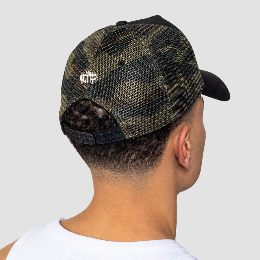 CASQUETTE TRUCKER PLAYER 33 - NOIR/CAMOUFLAGE