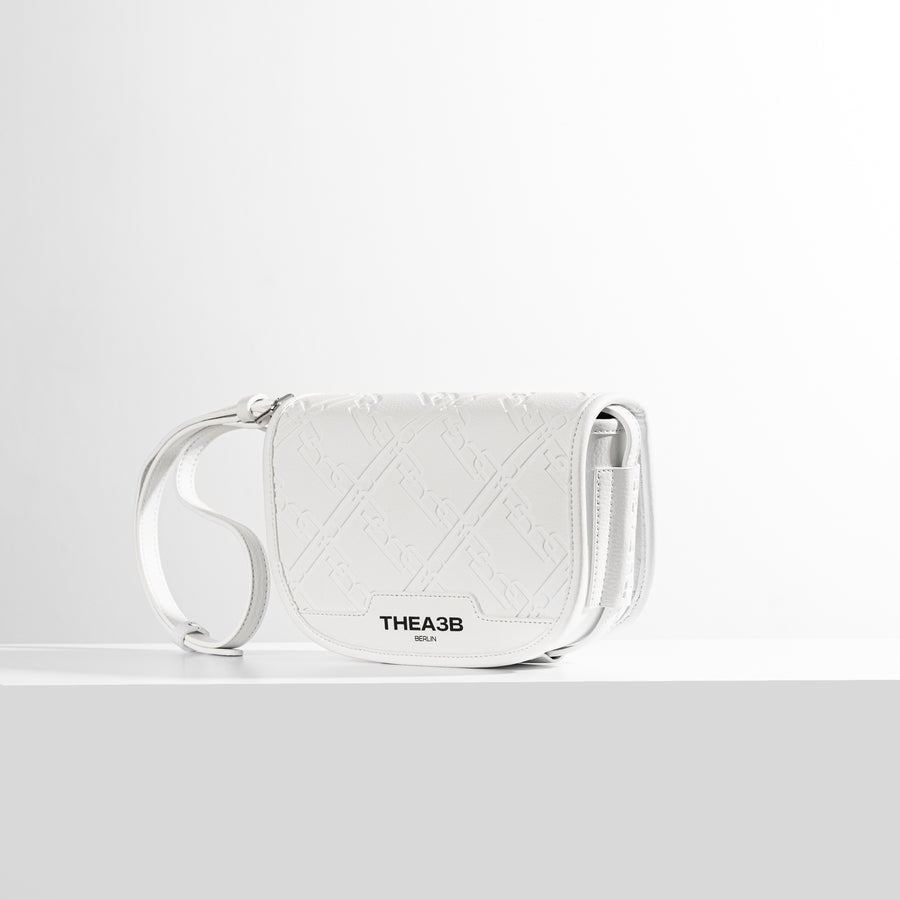 MONOGRAM SHOULDER BAG EMBOSSED - WHITE