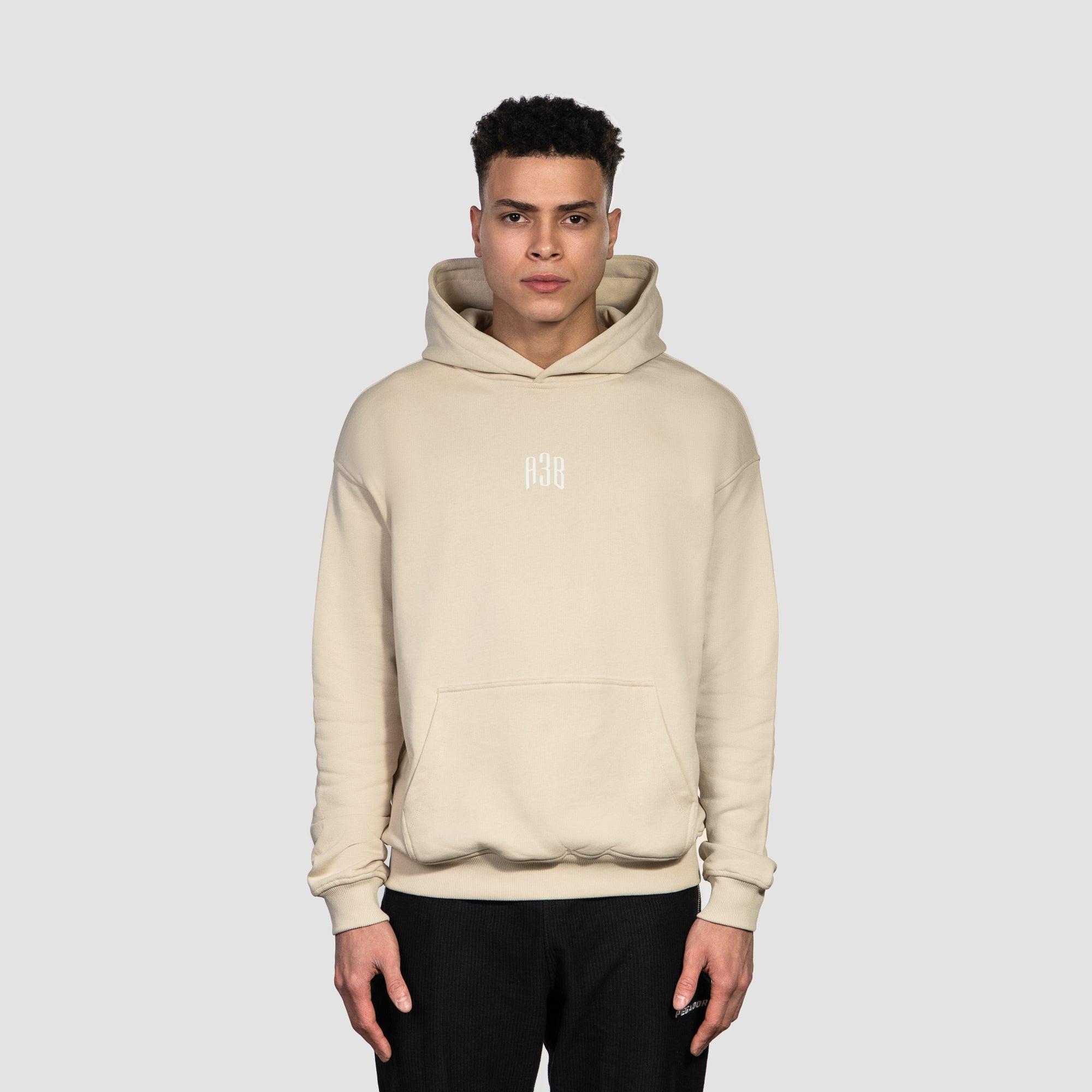 LOGO HOODIE - OYSTER GREY - A3B