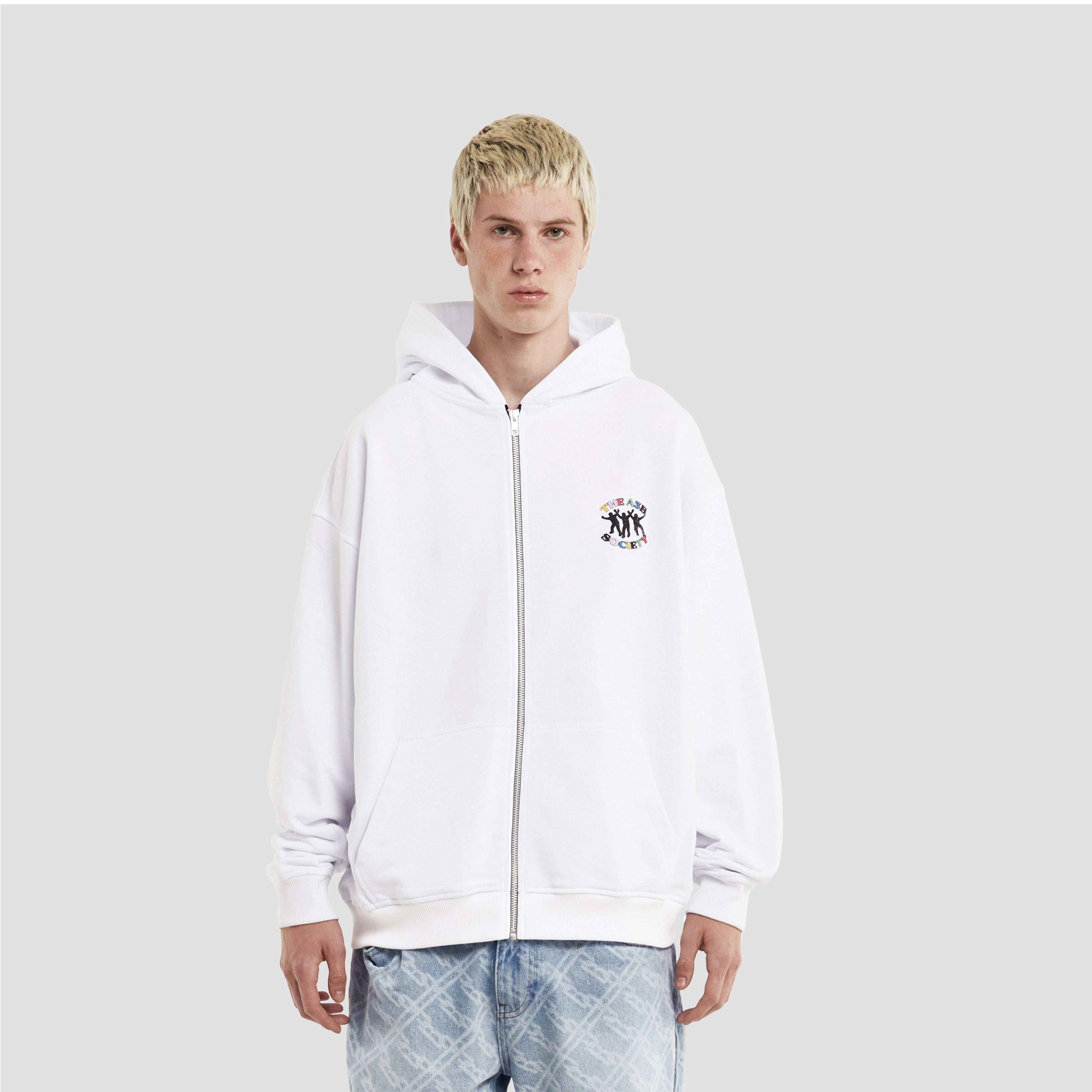 SOCIETY ZIP JACKET WHITE - A3B