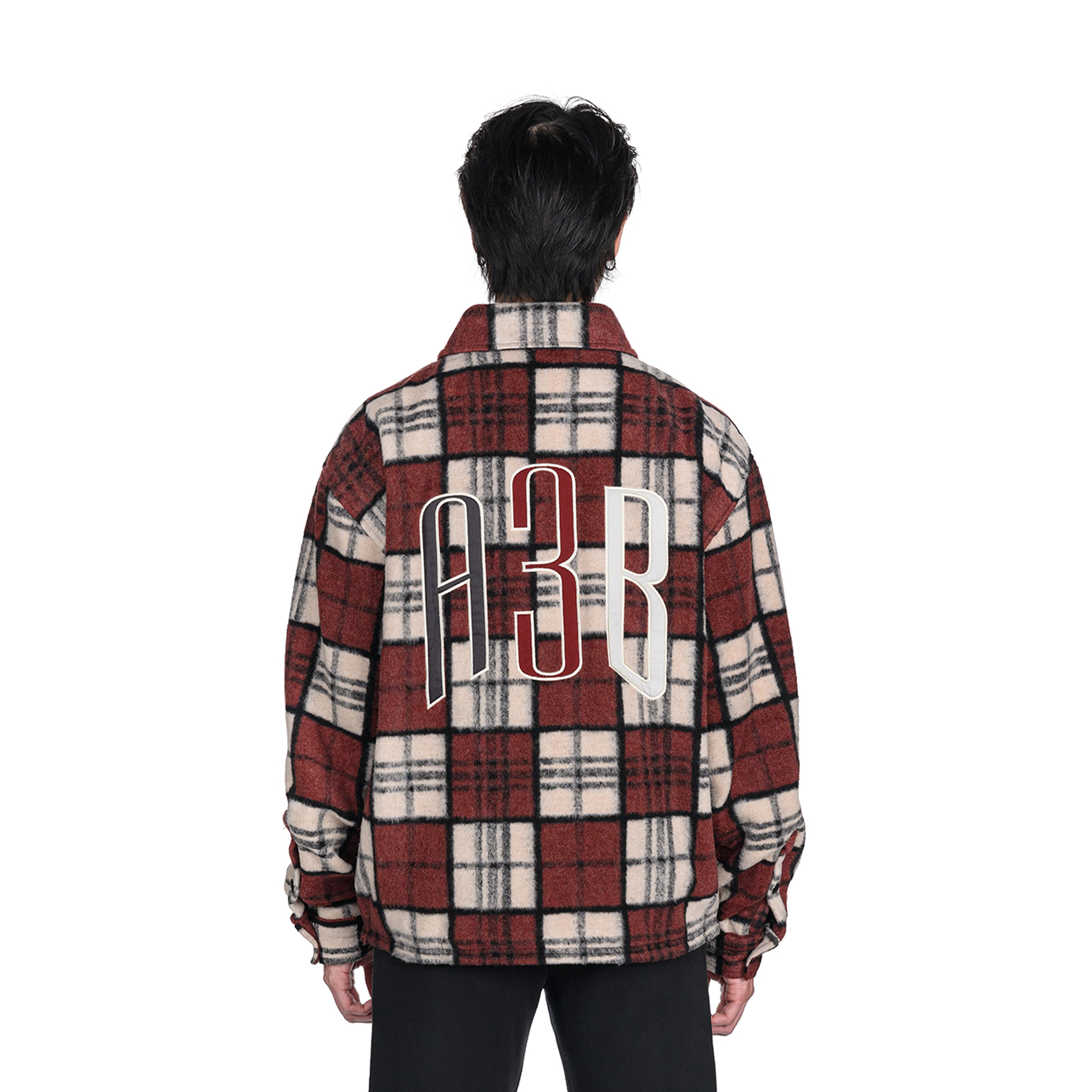 FLANNEL ZIP JACKET - RED - A3B