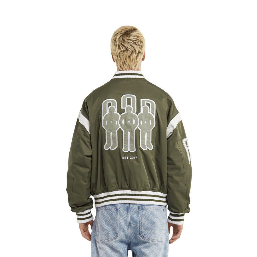 SOCIETY LOGO BOMBER GREEN - A3B