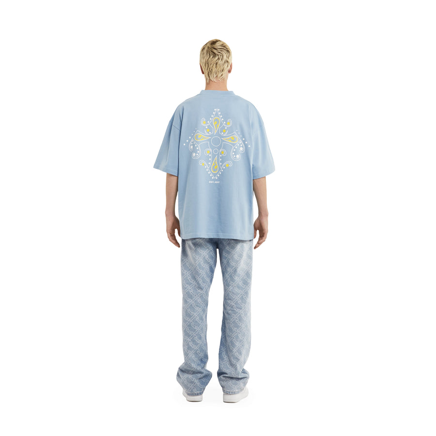 BANDANA LOGO T-SHIRT BLUE - A3B