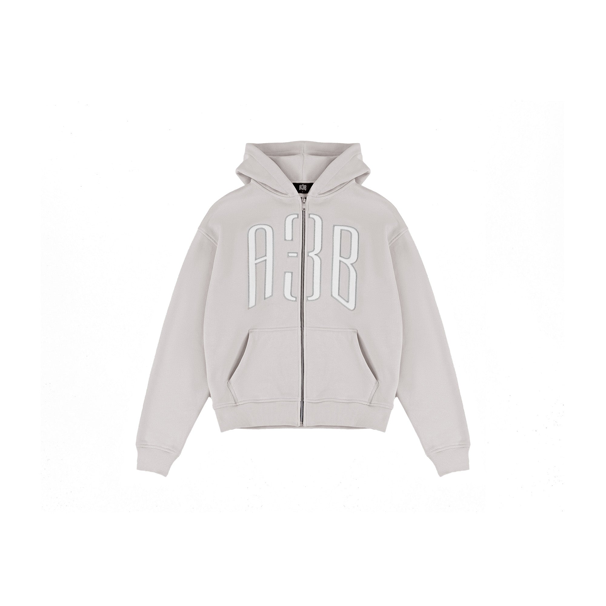 LOGO PATCH ZIP JACKET GRAY - A3B