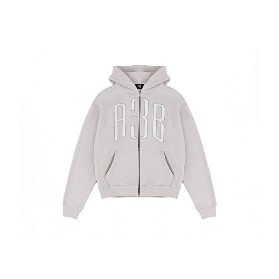 LOGO PATCH ZIP JACKET GRAY - A3B