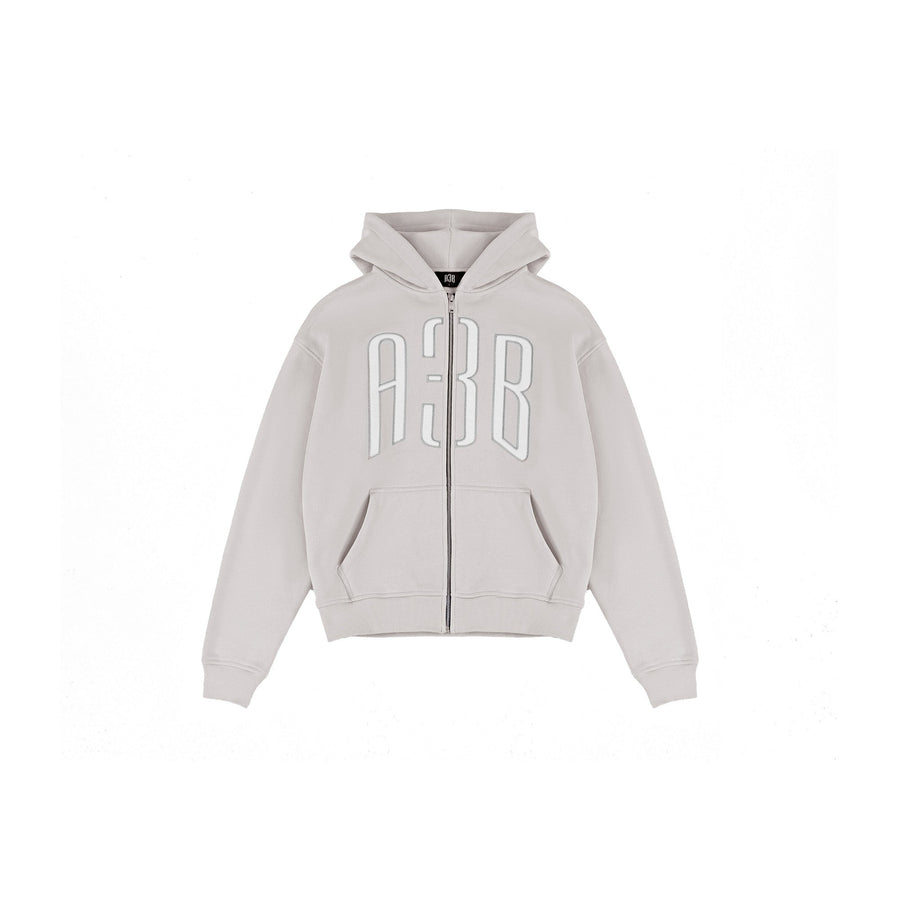 LOGO PATCH ZIP JACKET GRAY - A3B